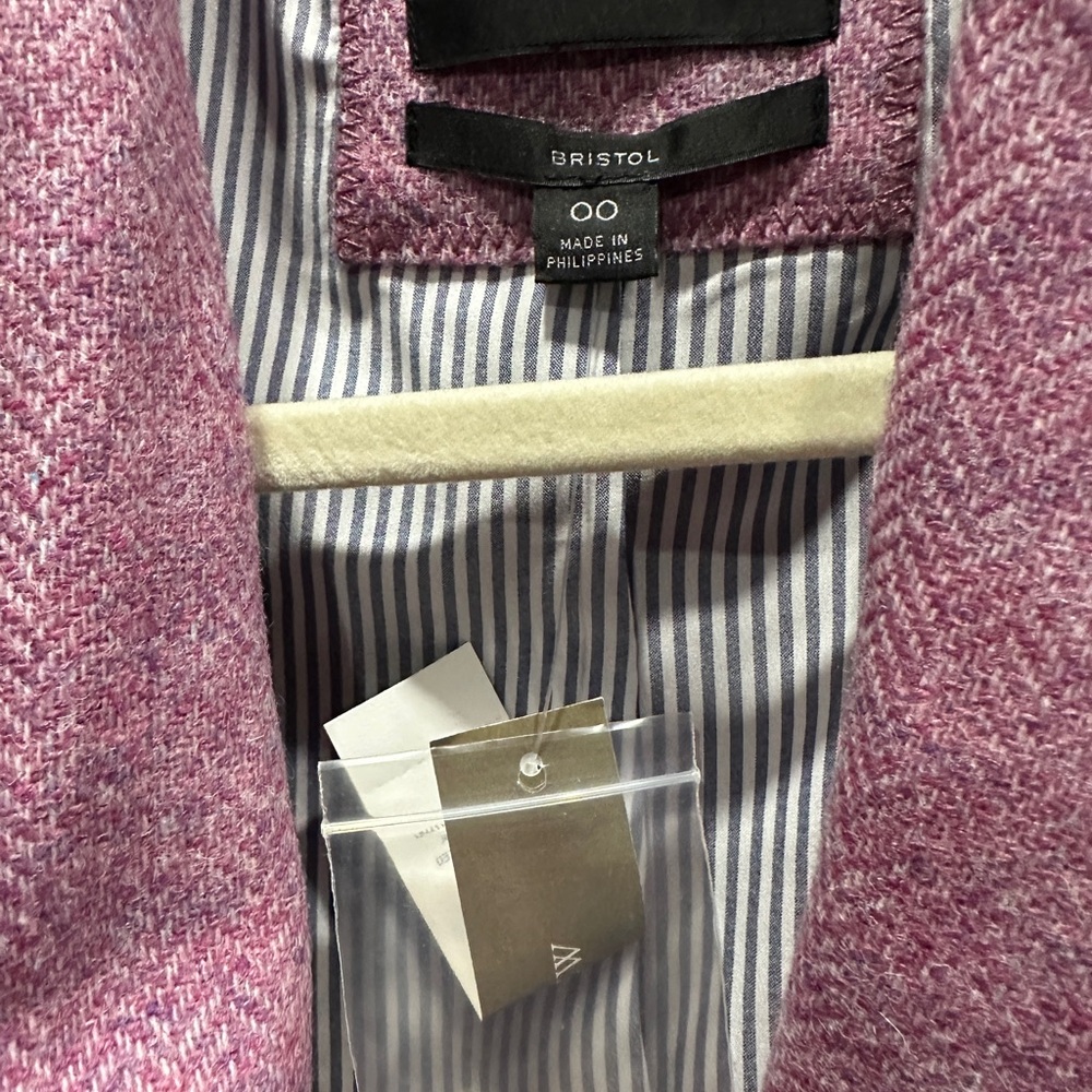 J. Crew Mauve Double-Breasted Blazer with Gold Buttons - Picture 3 of 5